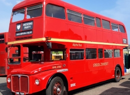Red London Bus for weddings in Luton